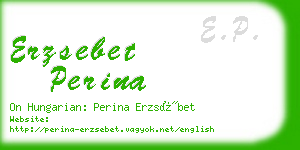 erzsebet perina business card